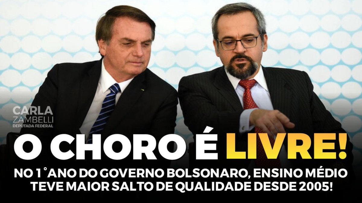 ZambelliCarla_'s tweet photo. Essa vai para aqueles que torceram e torcem contra a Educação Brasileira.

O ensino médio teve, em 2019, o maior salto no Índice de Desenvolvimento da Educação Básica (Ideb) desde 2005. O Ideb é o principal indicador de qualidade da educação brasileira. https://t.co/2Nh1EDgFXo