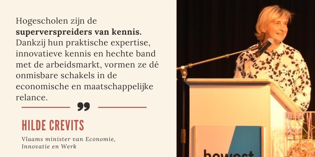 crevits's tweet photo. Officiële opening van een veilig en optimaal digitaal academiejaar bij @howest . Een oproep aan onze hogescholen om kennis voluit te delen met de bedrijfswereld en zo mee te zorgen voor een innovatieversnelling. Veel succes!
@benweyts https://t.co/HsirnDruL4