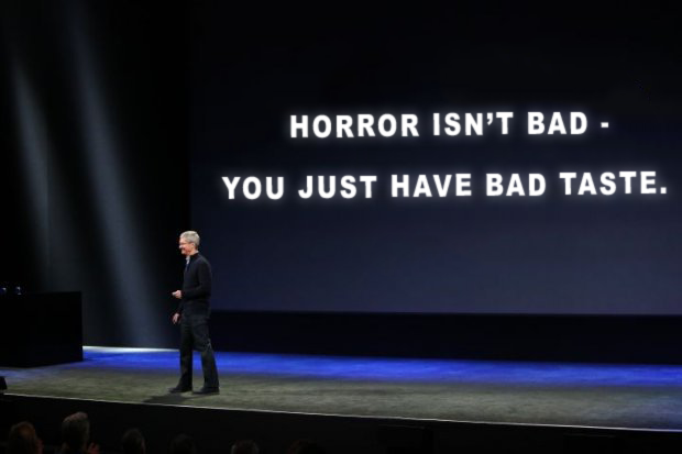 Shudder's tweet image. Wow @Apple, the #AppleEvent looks great this year!