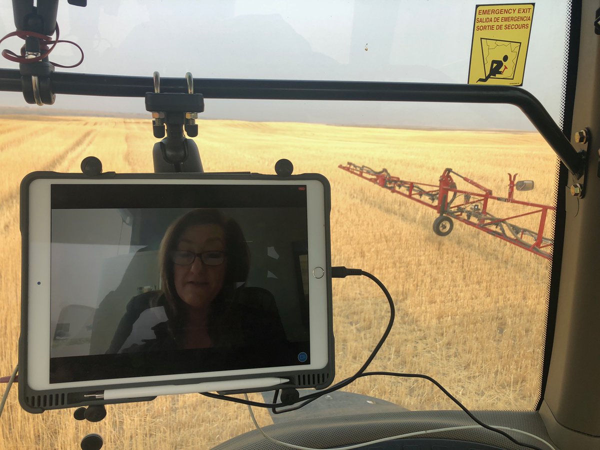 How is this for committed to the #chambernetwork <a href="/albertachambers/">Alberta Chambers</a> and <a href="/CdnChamberofCom/">Canadian Chamber of Commerce</a>?! Our 2nd VP <a href="/srlehr/">Scott Lehr</a> is joining us from the fields proving that the network really can do virtually anything! #ACCAGM2020