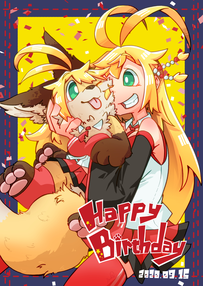 マキ誕イラストとなんちゃって漫画 #漫画 #VOICEROID #弦巻マキ #結月ゆかり #ケモノ https://t.co/QsPPofU4A3 