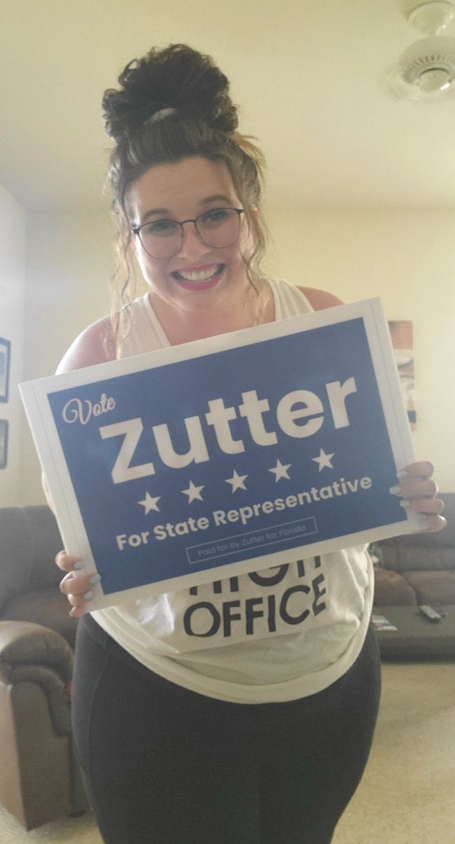 ZutterforFL's tweet photo. I started the day filming a debate with my opponents for @WESH 2 News, and now I'm off to put up some more yard signs around Volusia! All in a day's work! https://t.co/eZQFRelYSe