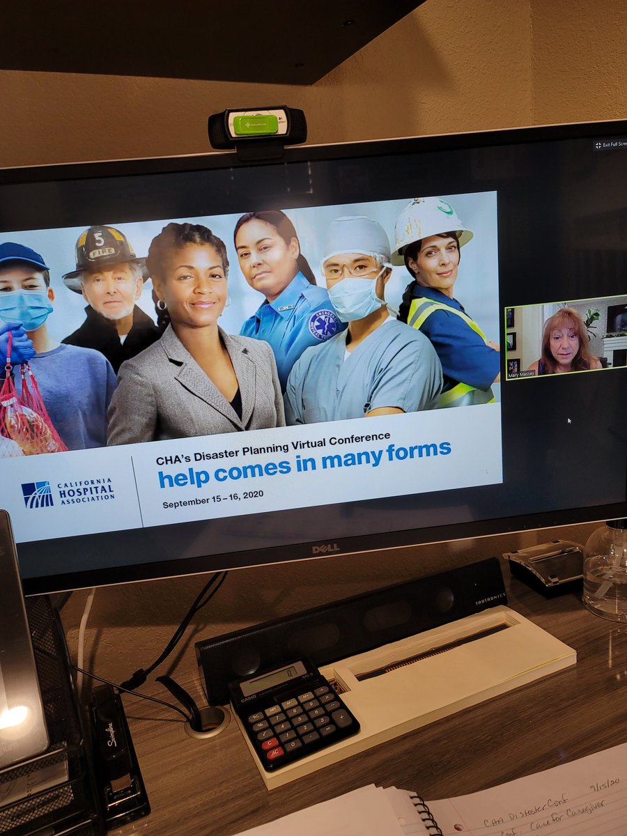 ValLakey's tweet photo. California Hospital Association Disaster Planning Conference "virtually" instead of in Pasadena. https://t.co/RrslbWTIgy