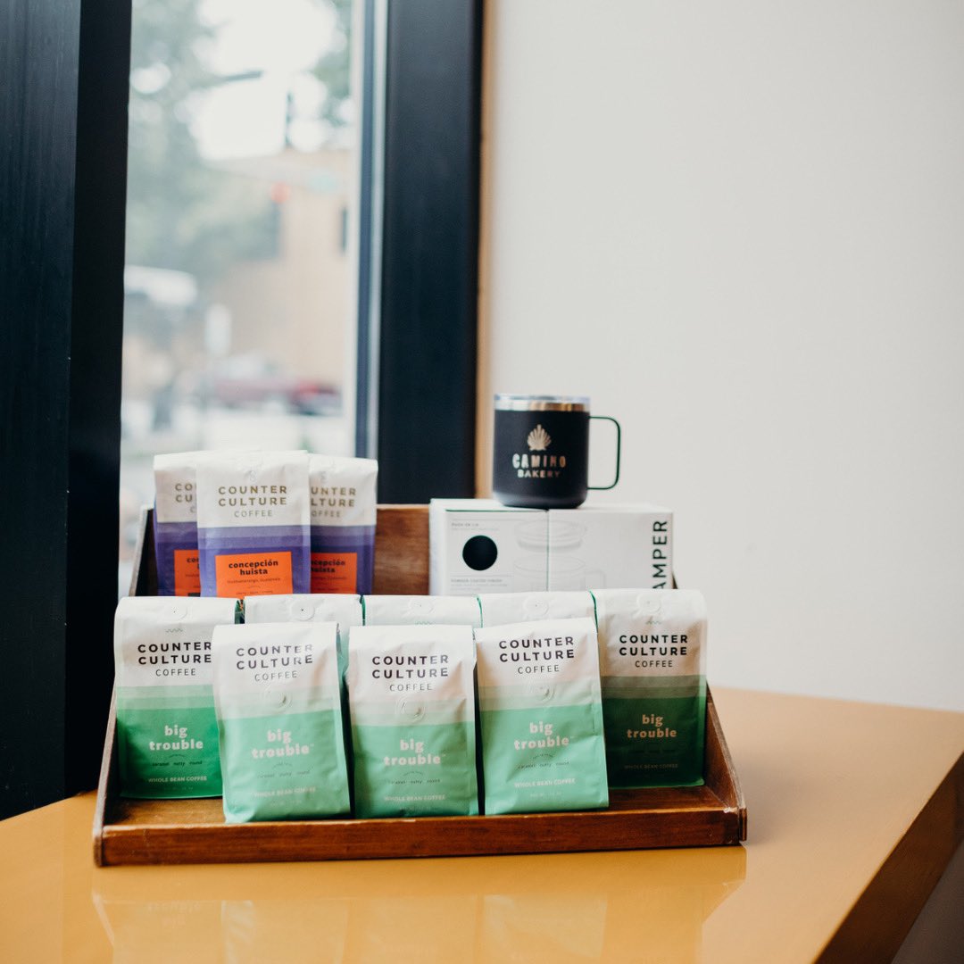 With fall in the air, we know a lot of you are making more hot coffee at home! Big Trouble from @counterculturecoffee offers the nutty, caramel, and chocolate flavors that many people know and love this time of year. Come stock up y'all! 🍂☕️
⠀⠀⠀⠀⠀⠀⠀⠀⠀
#caminobakeryws