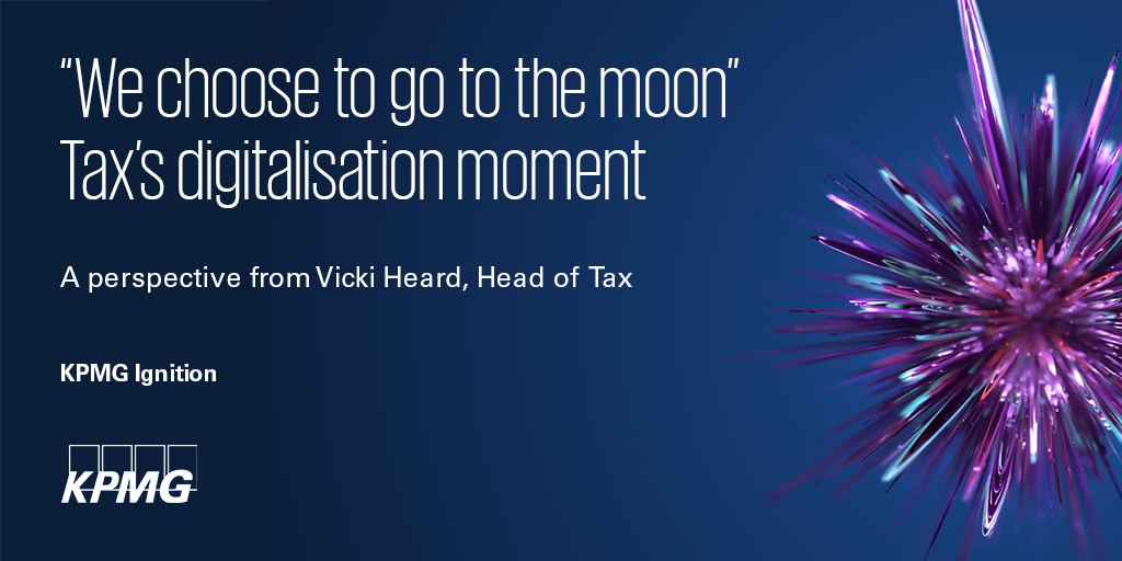kpmguk's tweet photo. 'I believe this is our 'we choose to go to the moon' moment', says Vicki Heard, our incoming Head of Tax. She says tech is about to transform the tax world.

Read her thoughts about #mynewreality: https://t.co/qjA6L3kSka https://t.co/T7HWxJccF5