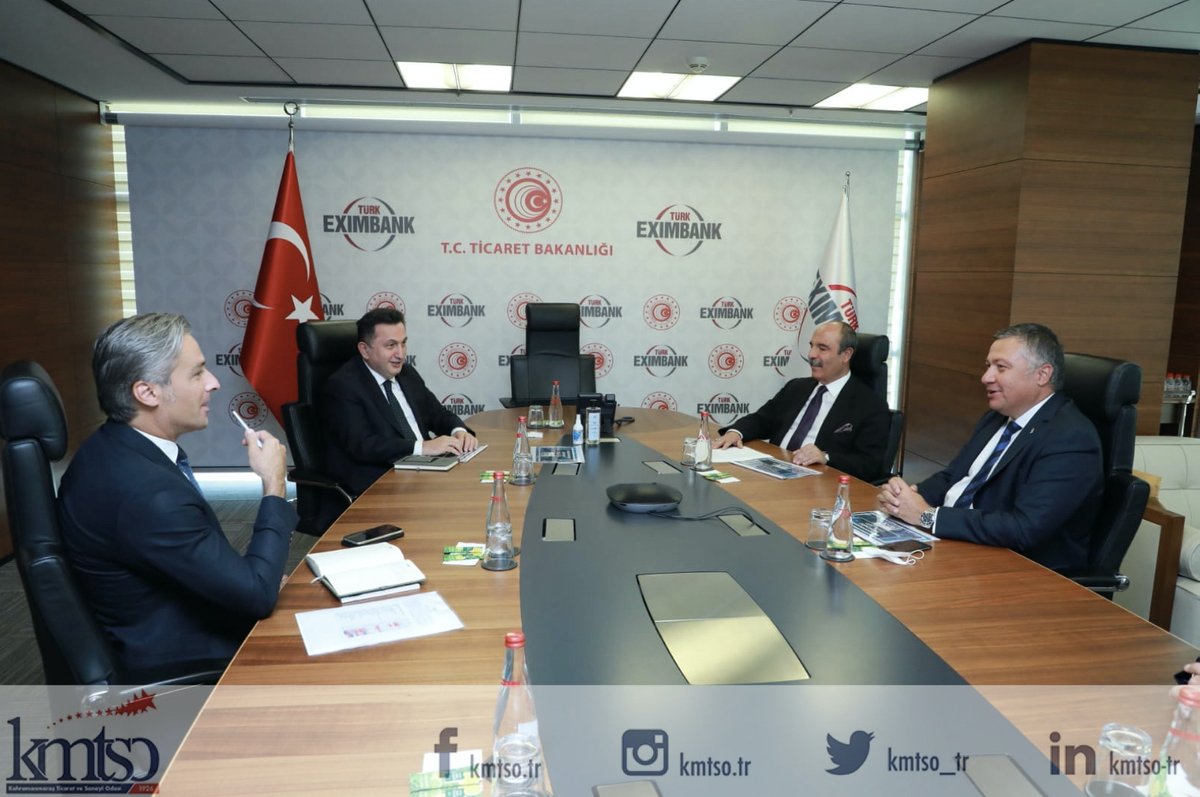 Yönetim Kurulu Başkanımız <a href="/sahinbalcioglu/">Şahin Balcıoğlu</a>, <a href="/ITHIB/">İTHİB</a> Başkanı <a href="/aoksuz/">Ahmet Öksüz</a> ve YK üyelerimiz Ertuğrul Korkut Tanrıverdi, <a href="/fdincer/">fatih dincer</a> ve <a href="/MikailUtlu/">mikail utlu</a>, <a href="/Turk_Eximbank/">Türk Eximbank</a> Genel Müdürlüğü'ndeydiler. Şehrimize açılması planlanan şube hakkında  görüştüler. #KMTSO #kmtso_ziyaretler #kmtso_yönetim