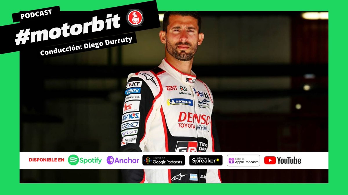 AutomundoArg's tweet photo. ¿Escuchaste #motorbit? @pechito37 habla de todo: su sueño de ganar #LeMans24, su futuro, el intento de romper un récord en Nürburgring con el hypercar de Toyota...
🎧Dale play en https://t.co/7bfIoElBGP👉 https://t.co/60j7l1g7AR
🎧Dale play en #Spotify👉 https://t.co/gr4gLvDju4 https://t.co/CN7GMLCDil