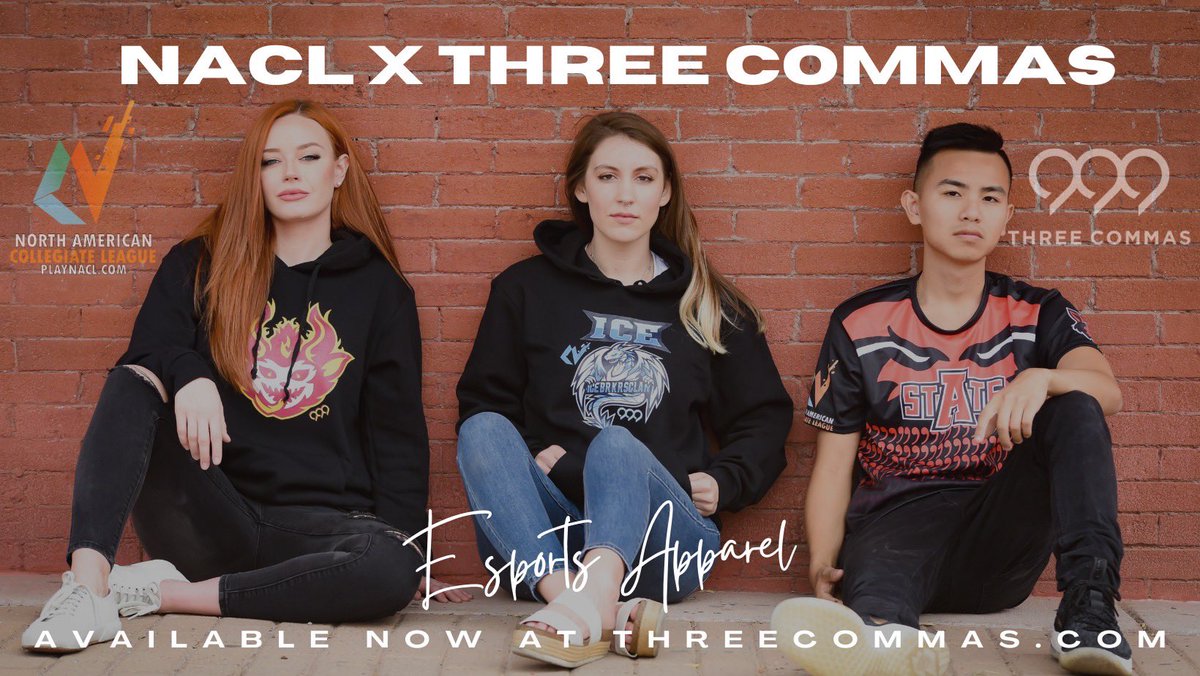 davidchenpanda's tweet photo. The #NACL teamed up with #MarkCuban & Mike Chaffins #ThreeCommas brand for #Entrepreneurs.
The Collegiate #Esports Collection is out now!Hoodies & Jerseys w/@AStateEsports, @ASULeague & @icebreakersclan
Check it out today at https://t.co/xXBhIqZ4nl #gamer #fortnite #esports https://t.co/kUZl4YCrVl