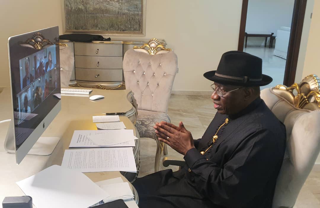 GEJonathan's tweet photo. BUSY TUESDAY IN ACCRA. I was able to take time off an intense Ecowas meeting in Accra on the #Mali socio-political crisis to participate as a panelist in a @commonwealthsec teleconference  on 40 Years of Commonwealth's Election Observation. https://t.co/mQkYRr6etf