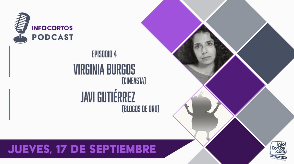 Próximo podcast de Infocortos: Virginia Burgos (cineasta) y Javi Gutiérrez (Blogos de Oro) 💪💪🔝🔝🎙️ <a href="/VirVirgyblu/">Virginia</a> <a href="/BlogosDeOro/">Blogos de Oro</a>