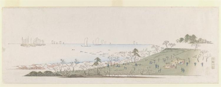 edoartjapan's tweet image. Hiroshige - Cherry blossom Time, People Picknicking at Gotenyama  1843  #japan #japaneseart #hiroshige #広重 #ukiyoe #浮世絵 #日本美術