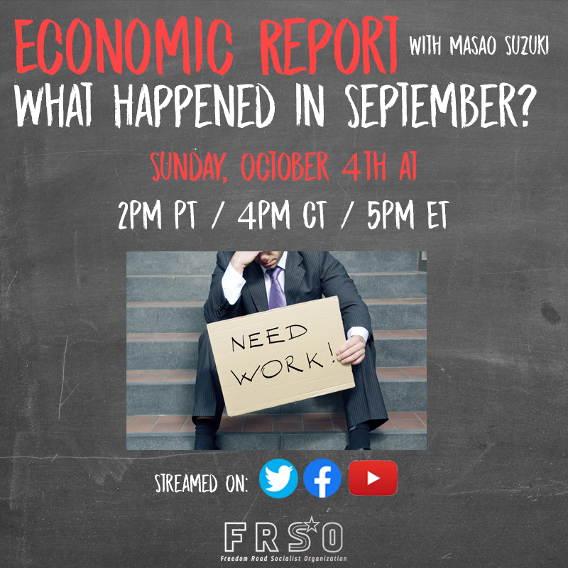 Check-in on the monthly economic report to see what new updates the capitalist economy has thrown our way!

#EconomicReport #Unemployment