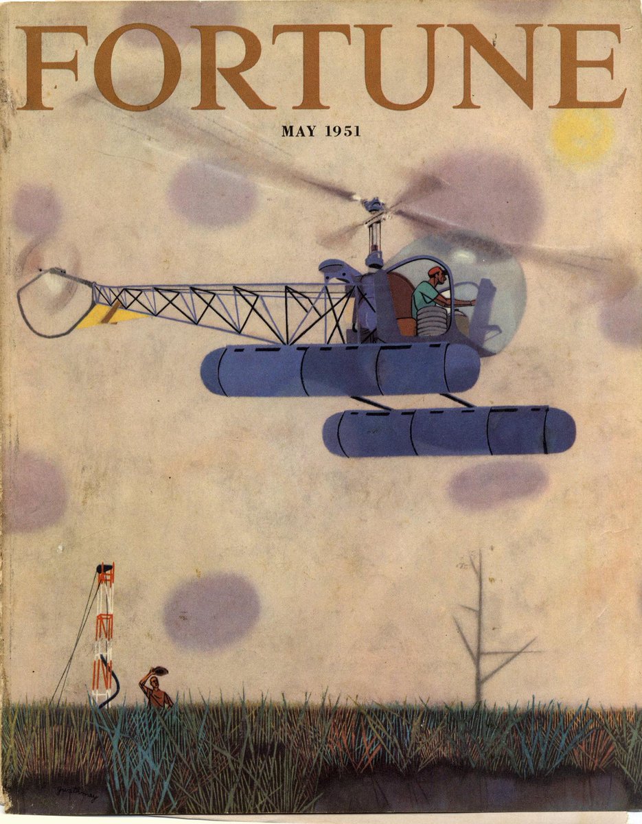 Vintage Fortune Magazine covers: Nathan Gluck (1954), Walter Allner (1952), Robert Gwathmey (1951), Robert Giusti (1953) .  #wardsmorguefile
