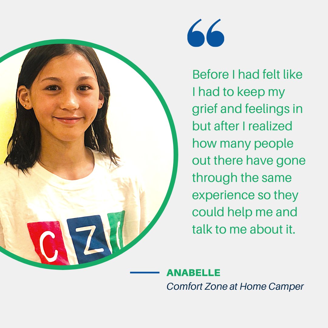 ComfortZoneCamp's tweet photo. #comfortzonecamp #czcstrong #nonprofit #grievingchildren #campbubble #childrenscamp #czc #grievehealgrow #grief #griefjourney #testimonialtuesday #czcathome #comfortzoneathome https://t.co/WxhzUO1xyb