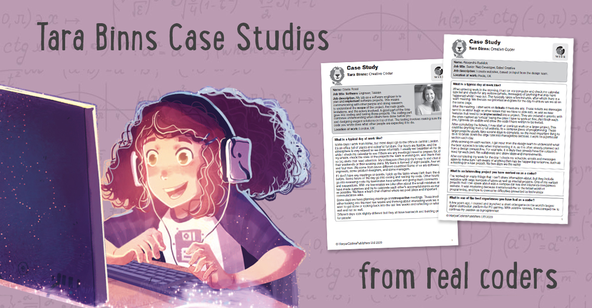 New <a href="/tarabinns/">Tara Binns</a> resources alert! Created in partnership with <a href="/thewisecampaign/">WISE</a> these new case studies from real #STEM professionals cover more of the careers featured in the series, including #creativecoder ideal for #NationalCodingWeek. #girlsinSTEM

ow.ly/2Nxh50Boirs