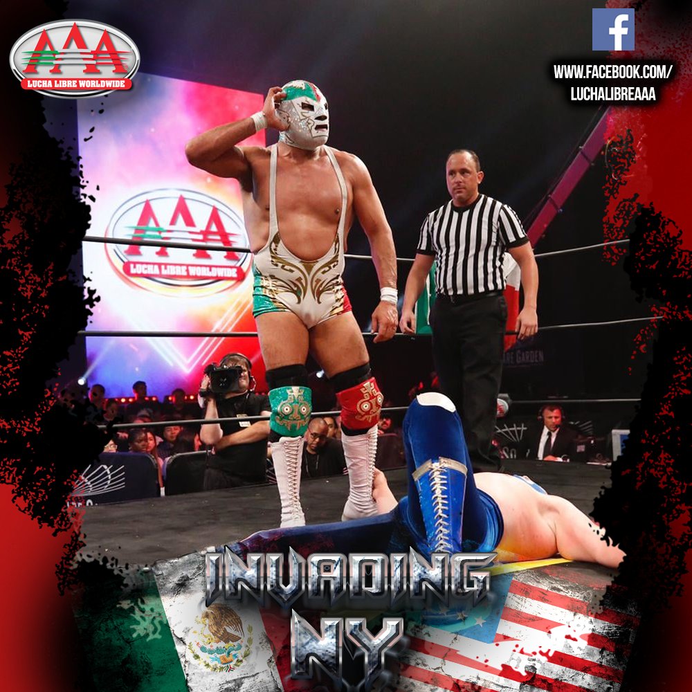 luchalibreaaa's tweet photo. ¡Una lucha de poder a poder en #InvadingNY 🗽

En punto de las 9 PM corre a nuestro Fan Page y disfruta del enfrentamiento @WagnerJrOficial 🆚 @BlueDemonjr  

📱https://t.co/F8AsALwE7O https://t.co/xcbcmUXqU7