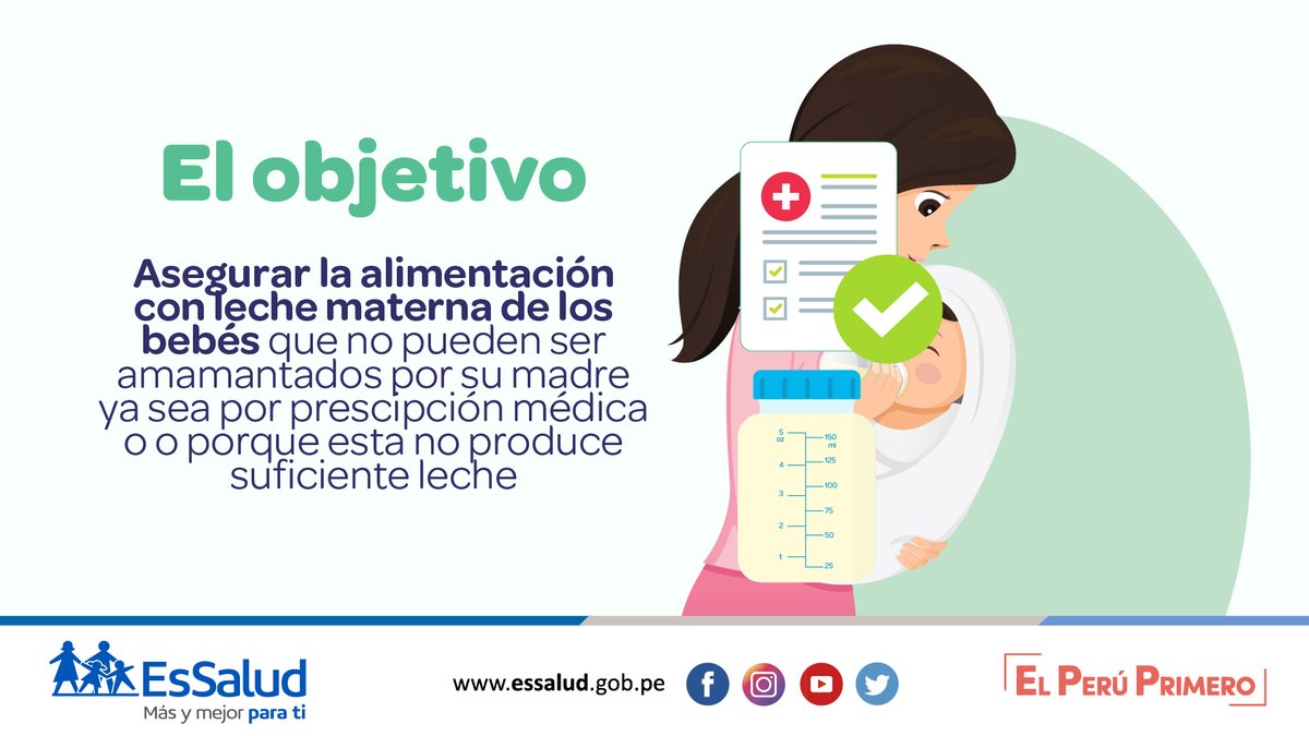 EsSaludPeru's tweet photo. #DonaLecheSalvaVidas 🤱 | La leche materna es el alimento más poderoso de la naturaleza. 

Si produces más leche de la que tu bebé necesita, dona tu leche y ayuda a bebés recién nacidos que no pueden ser amamantados. 

#SeguimosEnGuardia 💙 https://t.co/BUwFDvBYJF