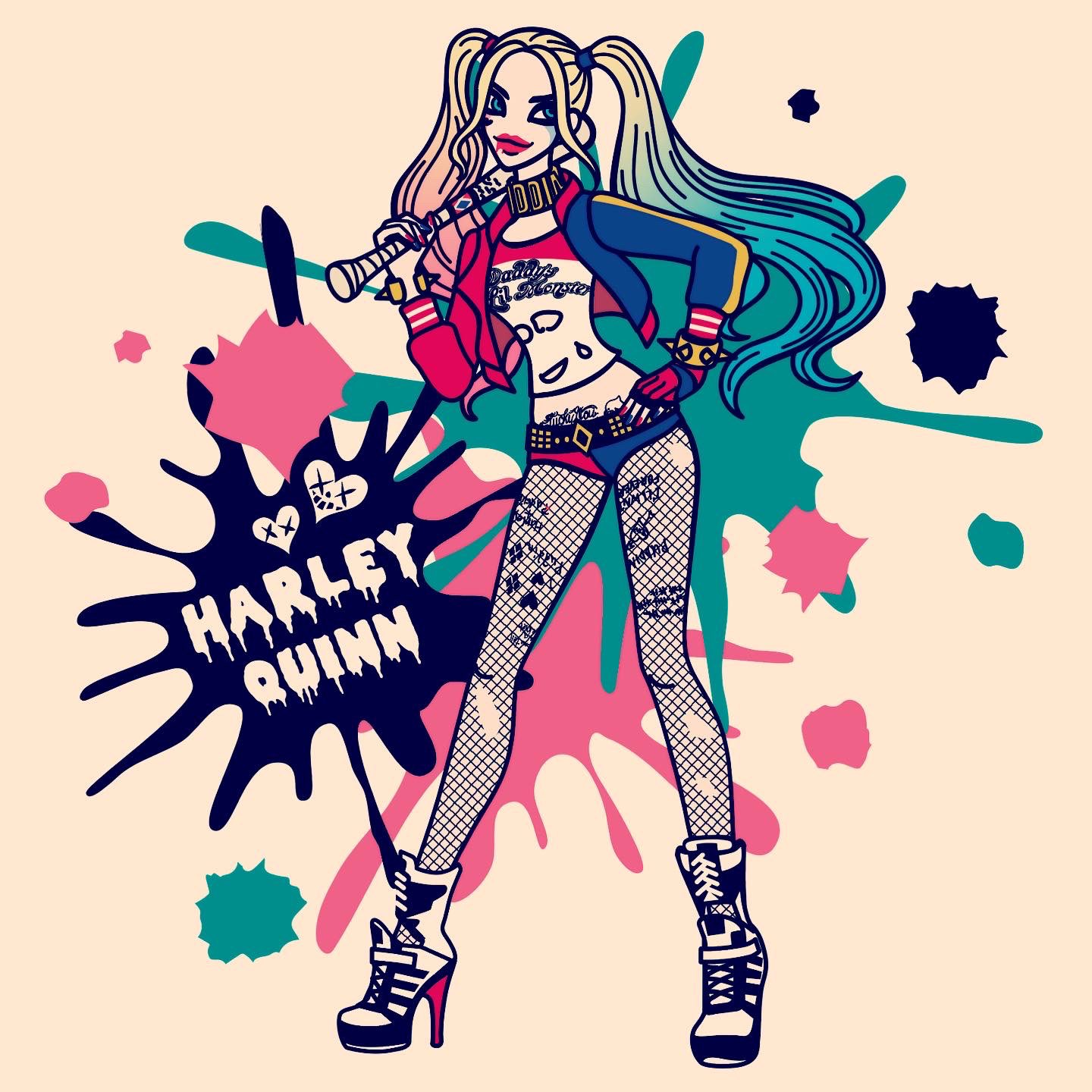 Sachiko Ishizuka あっという間に秋 ハロウィンが近づいてくる ハロウィン Halloween Halloween Happyhalloween Harleyquinn ハーレクイン スーサイドスクワット イラスト Illust Illustration キャラ Girlsillust 小悪魔 かわいい
