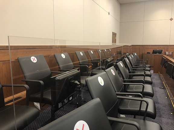 VisualOptions's tweet photo. The staff at the Federal Courthouse located inside of the historic Union Station in Tacoma, reached out to us to produce custom Covid-19 barriers. We were proud to say that the client was delighted with the results https://t.co/vBOJaxfpkz