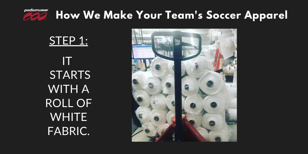 From  start to finish.  All our team apparel is made in our own factory here in St. Paul.  Step 1: we source the very best fabrics for breathability, durability and comfort.
#customsoccerapparel #podiumwear #makingcustomeasy #madeinusa #madeinmn @#weareonyourteam