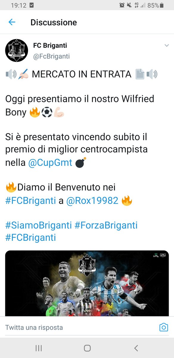 È un onore giocare per voi mi avete accolto da subito come se fossi uno di voi, GRAZIE !! ⚫⚪
#siamobriganti #forzabriganti 
<a href="/FcBriganti/">FC Briganti</a>