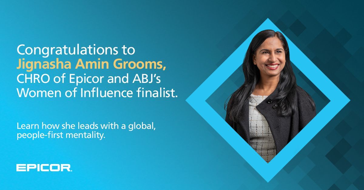 Epicor_Jobs's tweet photo. Congratulations to Jignasha Amin Grooms CHRO of Epicor and Austin Business Journal: Women of Influence finalist. Learn how she leads with a global, people-first mentality. https://t.co/e9Ux8TmWPH https://t.co/9CmyHhK2A8