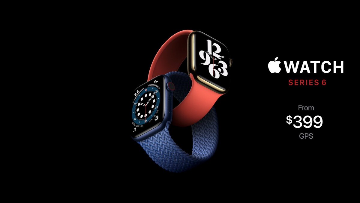 Apple Watch Series 6 starts at $399.