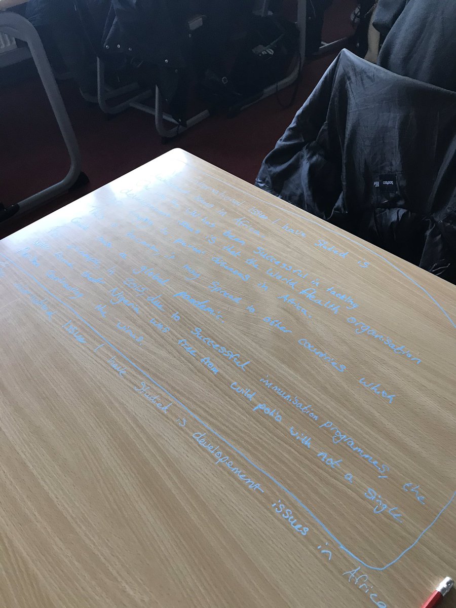 Couldn’t help but buy some chalk pens. Seniors were loving writing their sample exam answers on the desks this morning!
