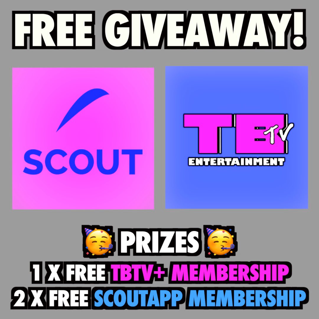 pureprofitgroup's tweet photo. Yeoo It’s Giveaway Time Brought To You By @TommyBoyTV x @scoutapp_ai 

Rules:
1. Follow @scoutapp_ai and @TommyBoyTV
2. Like and Retweet Dis Tweet 💜
3. Tag A Homie  

Prizes:
1 x Free Monthly TBTV+ Membership
2 x Free ScoutApp Memberships https://t.co/AXuO3aw62i