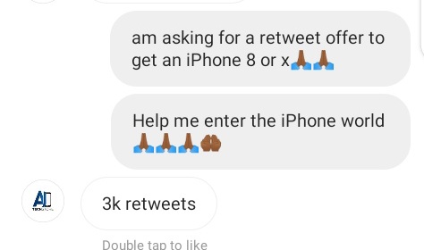 heistheACK's tweet photo. Help get this iphone please I really need it so help me offer 3k retweets to @ajtech_storeug 🙏🏾🙏🏾
Help me please https://t.co/Fd1NKyxxyk