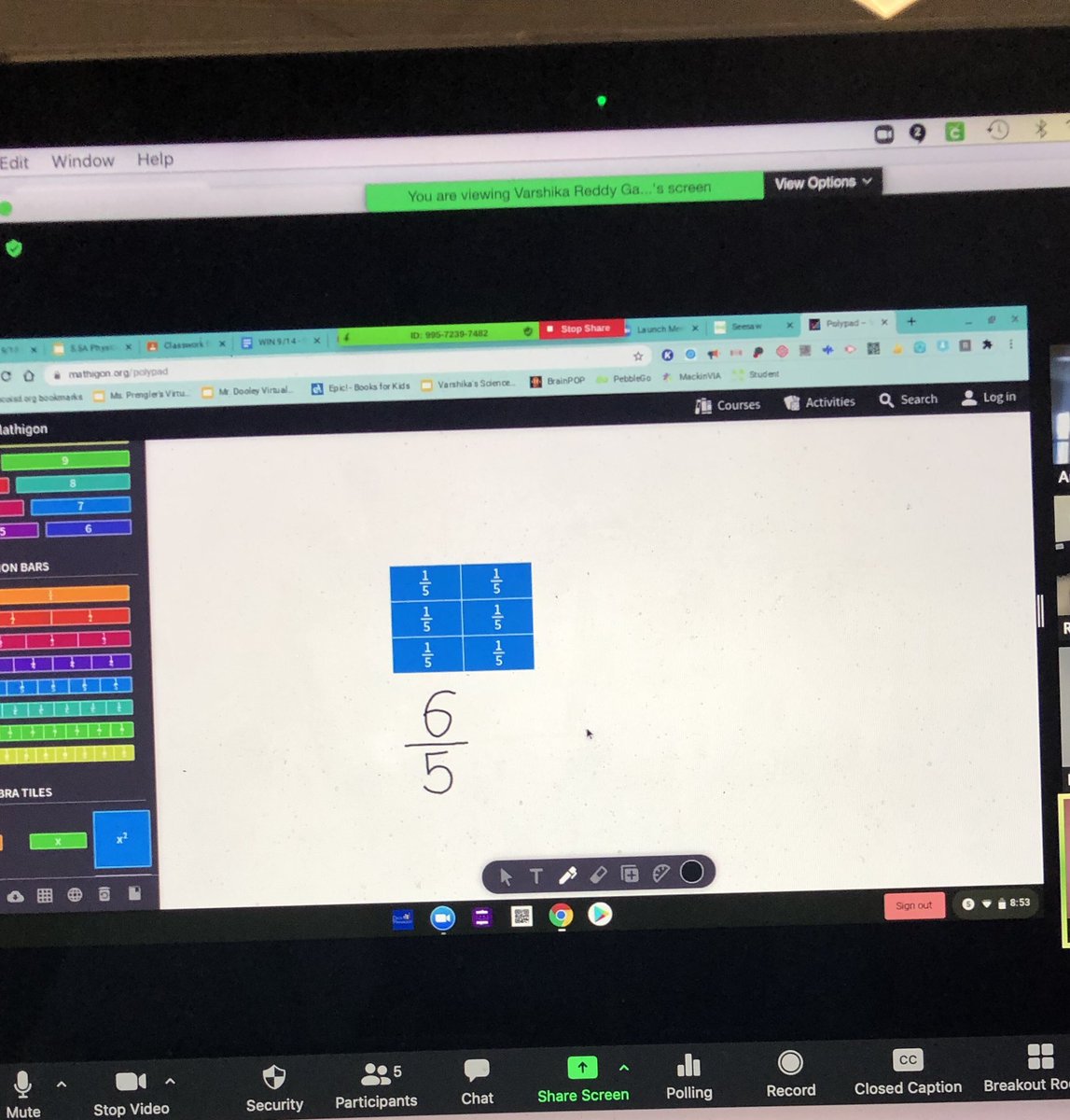 RPrengler's tweet photo. Kids being able to share their work is so important! Thankful for math manipulatives and a classroom community where we each embrace challenges! https://t.co/iQ8hcg15ra
