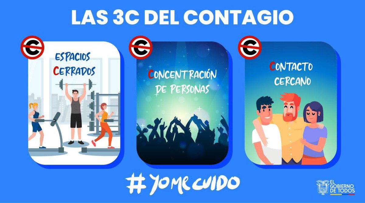 MinGobiernoEc's tweet photo. Mientras más nos movemos, más se propaga el virus.

Por eso, evita: entrar a lugares cerrados, todo tipo de aglomeraciones y mantener contacto cara a cara con personas que no son de tu círculo cercano.

#YoMeCuido #NosCuidamosASI https://t.co/GZoKxGRXDi