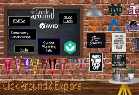 HHeightsFWISD's tweet photo. Click on the link below to explore our virtual college classroom. Click around the classroom to view websites, videos, and links to important information about higher education. 

https://t.co/Rxkopb4Gn6 

#EducationGoGetItWeek @FortWorthISD #highereducation #virtuallearning https://t.co/sHW96YpaLy