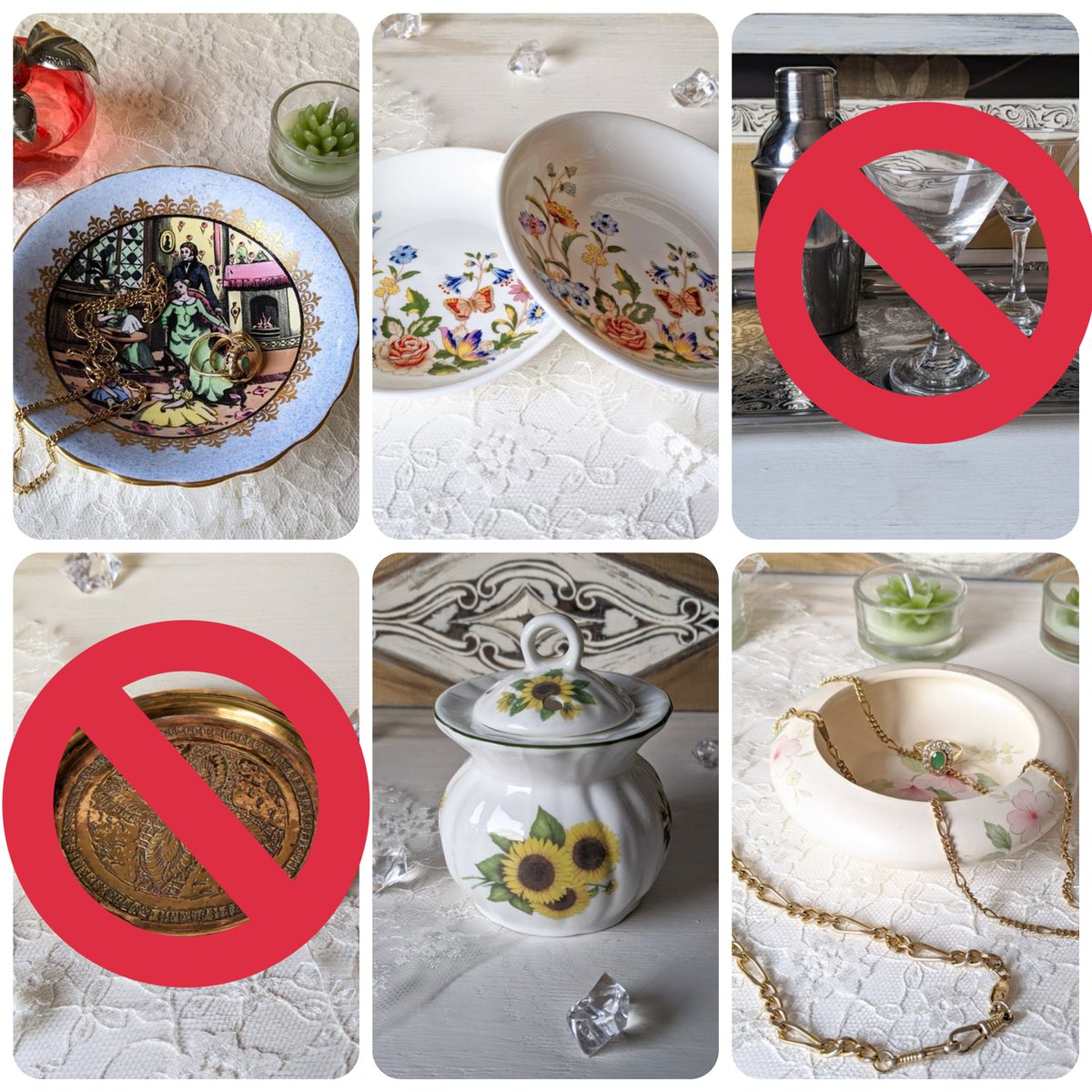 Hi everyone! I have the following vintage trinket dishes still for sale, but I won't be able to take them over to uni so if anyone is interested they gotta go TONIGHT! I'm gonna take payment directly through PayPal or vibepay so I can do them a bit cheaper, prices/details below!