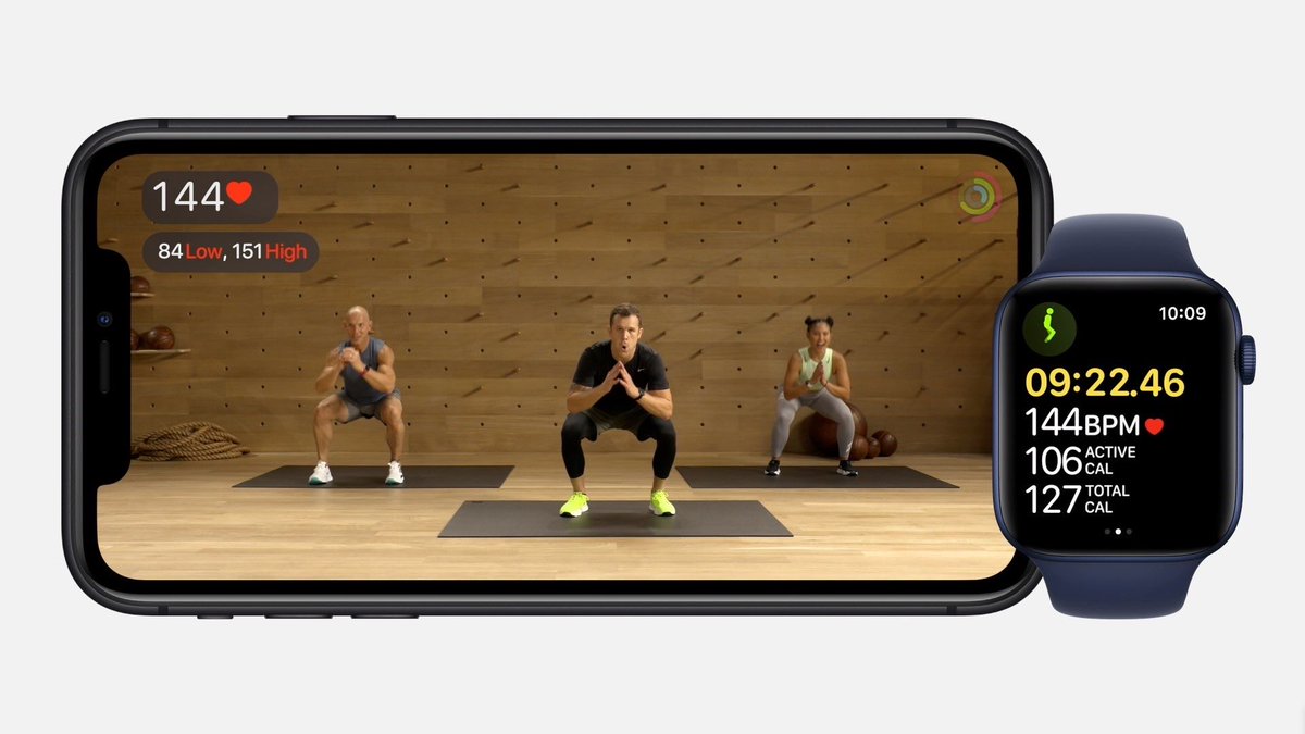 yoga. cycling. dance. treadmill. strength. rowing. HIIT.  #AppleEvent  