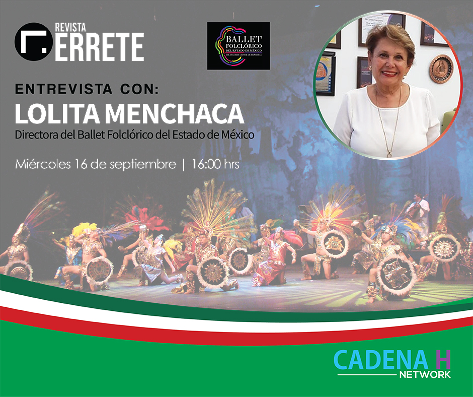 RevistaERRETE's tweet photo. ¡Mañana tenemos invitada especial!

Lolita Menchaca estará con nosotros platicando y festejando los 33 años del Ballet Folclórico del Estado de México.

No te pierdas esta entrevista en #RevistaErrete
Miércoles 16 de septiembre 🇲🇽, 16:00 en @cadenahnetwork

#ErreteMX #BAFEM33años https://t.co/Fu74dctK4w