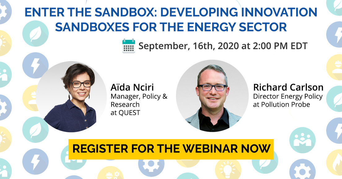 Less than 24 hours to go - so there's still time to register! Join Pollution Probe's <a href="/RichardKCarlson/">Richard Carlson</a> for tomorrow's webinar on the Innovation Sandboxes project we've been working on with <a href="/QUESTCanada/">QUEST Canada</a>. Sign up here: questcanada.org/questevent/ent…