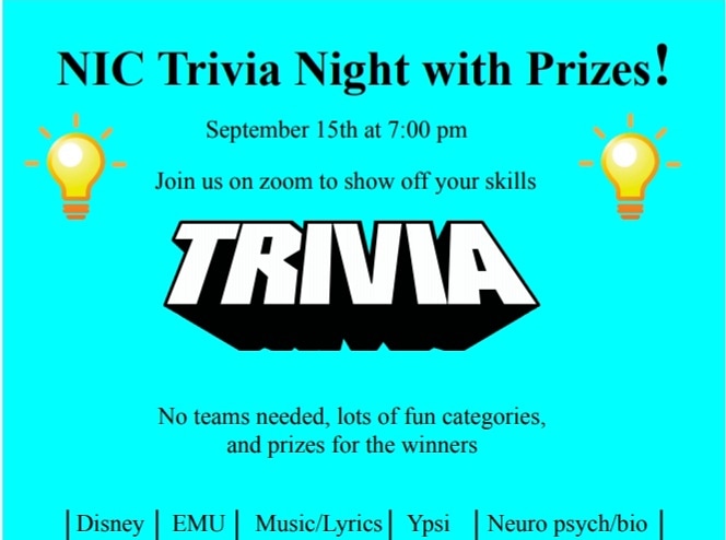 NeuroscienceIn1's tweet photo. Our first general meeting is tonight at 7PM on Zoom and we'll be playing Trivia!!💡 https://t.co/zs9tmmRp5k