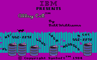 I should start compiling these games together for making (some version of) this.Other early PC games we'd definitely need: Alley Cat ('84)