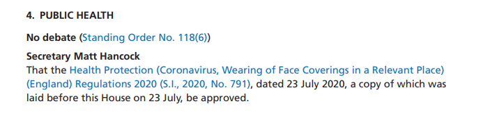 BalancePowerUK's tweet photo. Christopher Chope and Sir Desmond Swayne have just tried to force a division on a Statutory Instrument on face coverings. 

Deputy Speaker Laing declared on the voices that the Ayes have it. Chope is not happy and says it is some of the most repressive legislation. https://t.co/Sh6tfo44c9