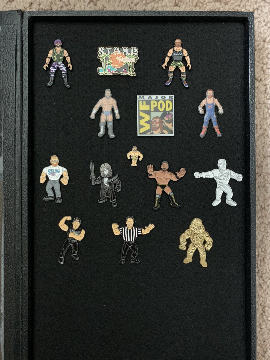 HAVcomics's tweet photo. Got my first pin board! It’s a modest collection, but it’ll grow in time! @MajorWFPod #PinPinAintEasy https://t.co/wTHFljoUr4