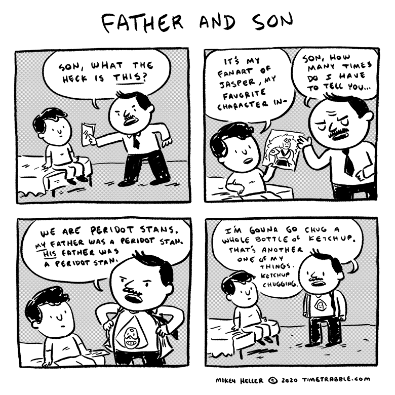 i drew a comic about a father and son 