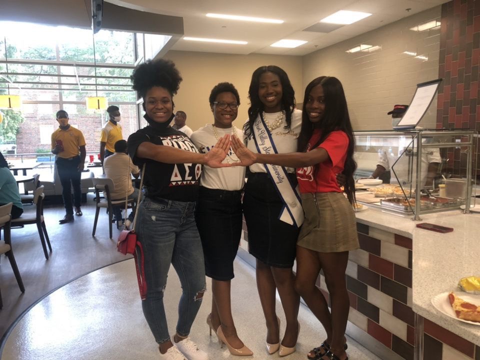etadst1944's tweet photo. Eta was well represented yesterday at the grand opening of the new Junia J. Fambro Dining Center! #fvsu https://t.co/tqy75foJiz