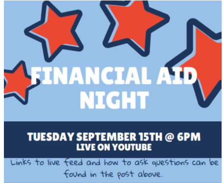 staceylhewitt's tweet photo. TONIGHT is DASD’s virtual Financial Aid Night!

Join us as Financial Aid reps review the application process including grants/loans, FAFSA and CSS Profile, work study, &amp; need and merit based scholarships. #payingforcollege #DASDPride

Live Stream Link: https://t.co/4xLT83LZWd https://t.co/H2TQr1Iq1S