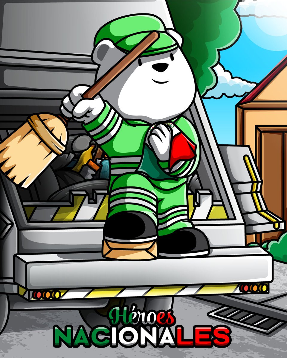 Hay Héroes Anónimos que durante esta pandemia no han parado de trabajar un solo día. Gracias amigos de limpieza urbana, los mexicanos agradecemos su labor. ¡Viva México! #HéroesNacionales