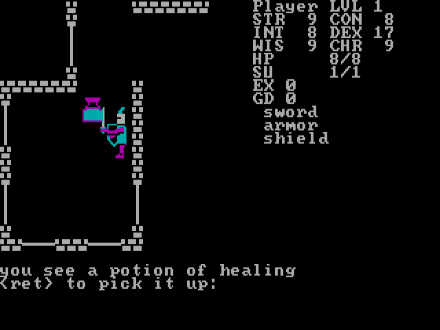or Telengard, which is an early graphical (somewhat)roguelike