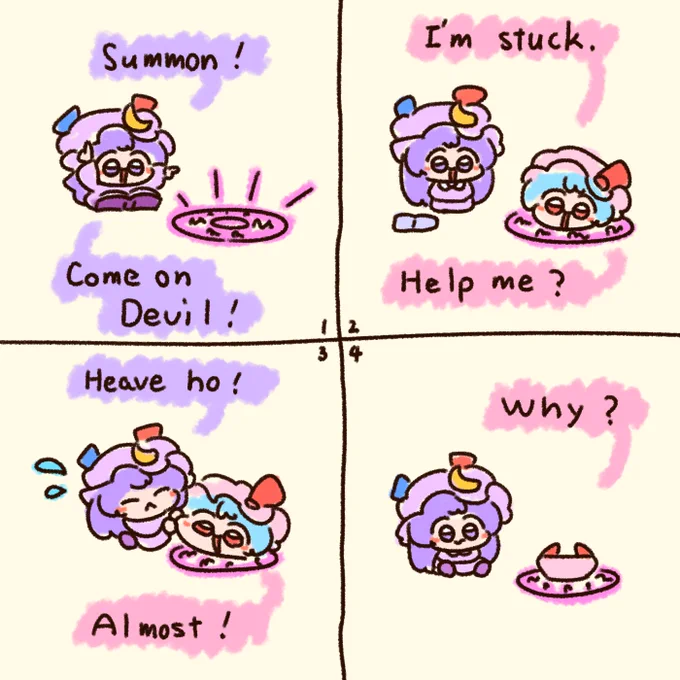 Pacho is good at summoning a devil! 