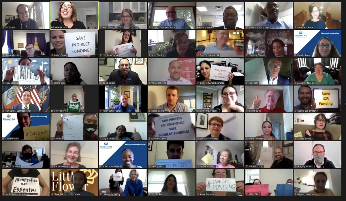 HSC_NY's tweet photo. Over 120 human services providers & advocates joined our virtual rally with @BenKallos to demand the full & immediate restoration of #nonprofit indirect funding
#SaveICRfunding #StillontheFrontlines https://t.co/ahoMEVPm7v