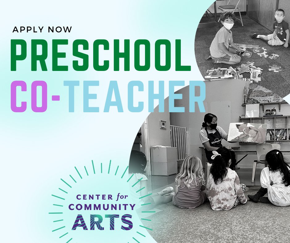 WalnutCreekGov's tweet photo. Community Arts Preschool is seeking Co-Teachers for  Shadelands, Heather Farm, and Civic Park locations. 

Join us in providing a safe, nurturing environment for children to grow. Apply online at https://t.co/XwfpzdStgW 

#preschoolteacher #cityjobs #NowHiring https://t.co/eXlkxnzCpN