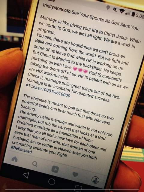 TrinityStoneCFC's tweet image. See Your Husband/Wife As God Does.

#BelieveInMarriage #StayTogether #PlayTogether #DontQuit #FightForMarriage #ForgiveInMarriage

🙏☝👑